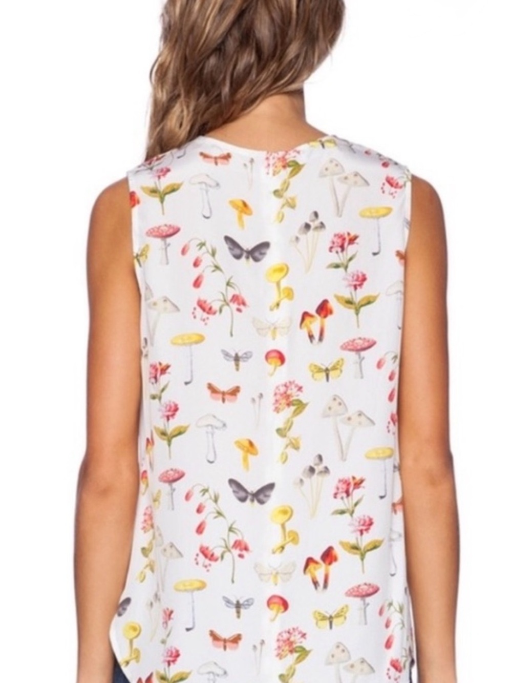 Equipment Femme Floral Print Sleeveless Silk Top Blouse Size M - Picture 2 of 6